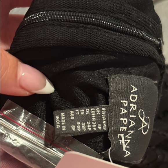 Adrianna Papell Black Spaghetti Strap Maxi Gown - Picture 5 of 5